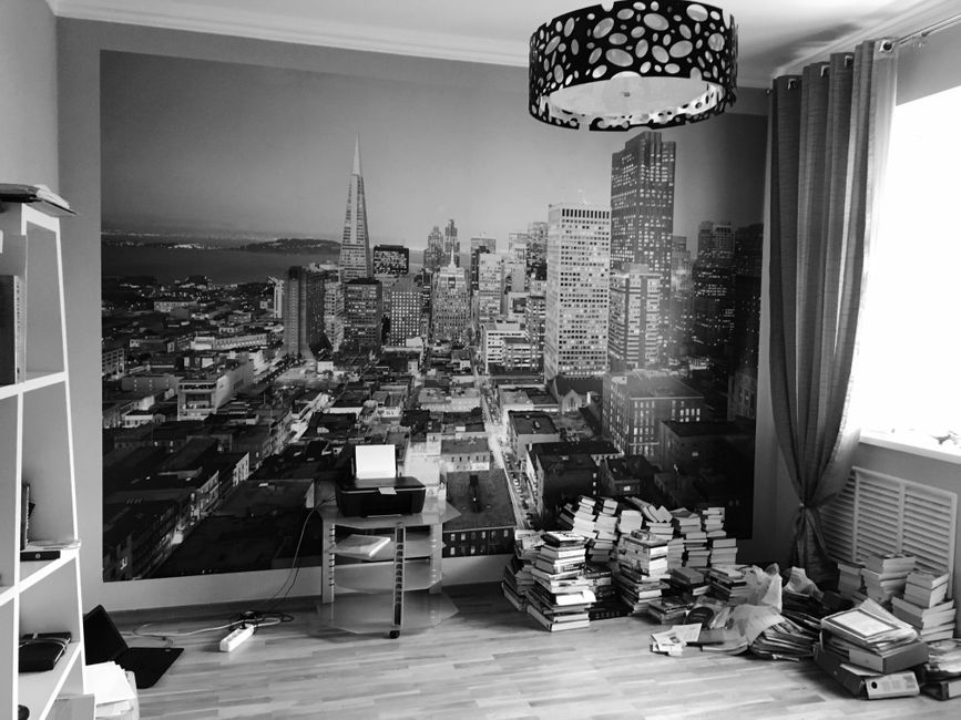 Stedelijke skyline met panorama fotobehang. Stedelijke skyline met panorama fotobehang.